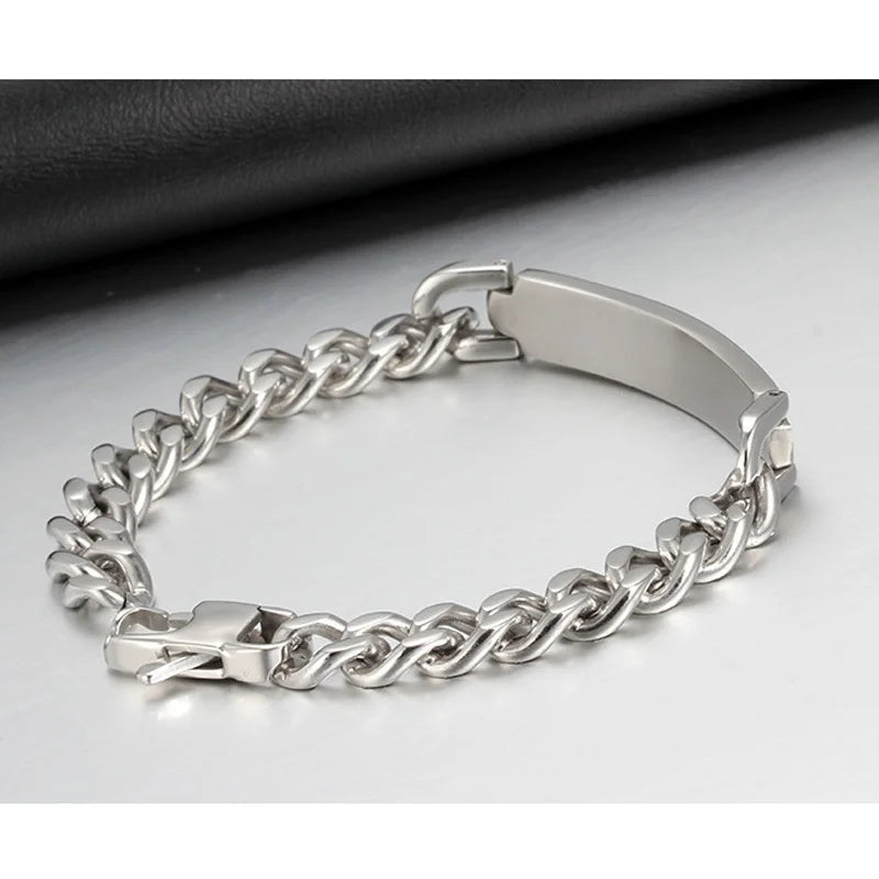 Stainless Steel Men’s Bracelet – Personalized with Name or Initials - My Store