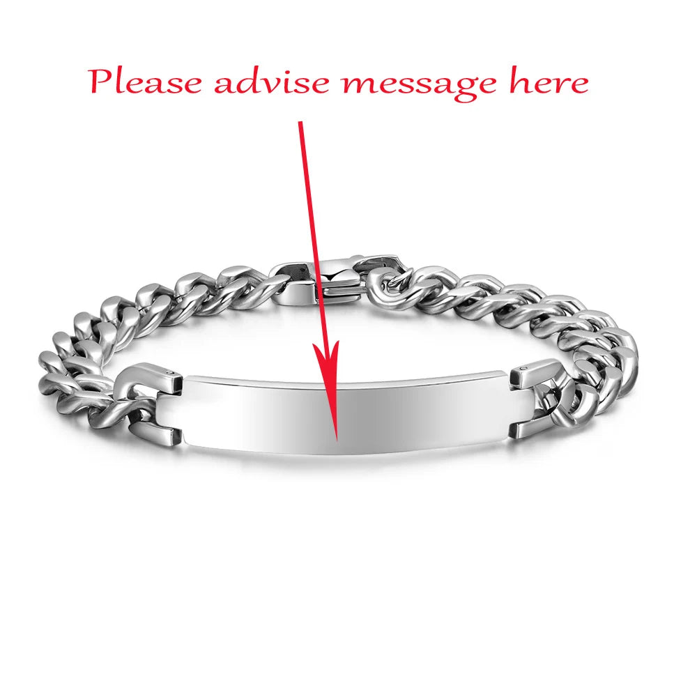 Stainless Steel Men’s Bracelet – Personalized with Name or Initials - My Store