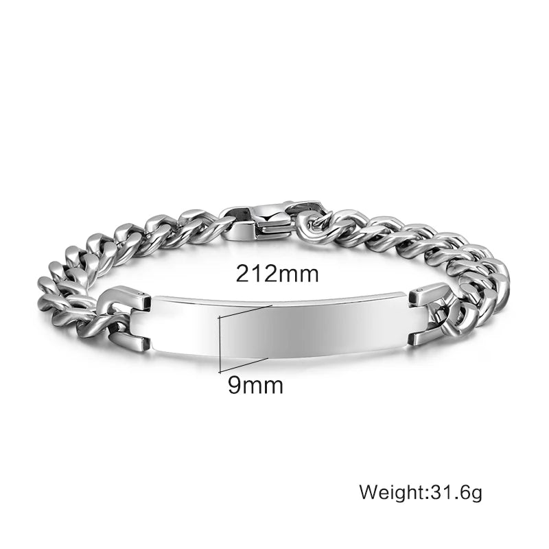 Stainless Steel Men’s Bracelet – Personalized with Name or Initials - My Store