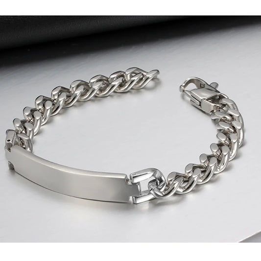 Stainless Steel Men’s Bracelet – Personalized with Name or Initials - My Store