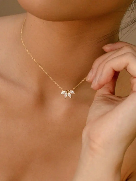 Elegant Zircon Fish Tail Necklace – Perfect Gift for Her - My Store